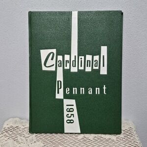 1958 Wauwatosa High School Year Book Cardinal Pennant Wisconsin Memorabilia Book